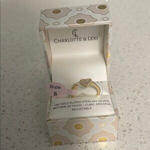 Charlotte & Lexi Gold Plated Heart Ring